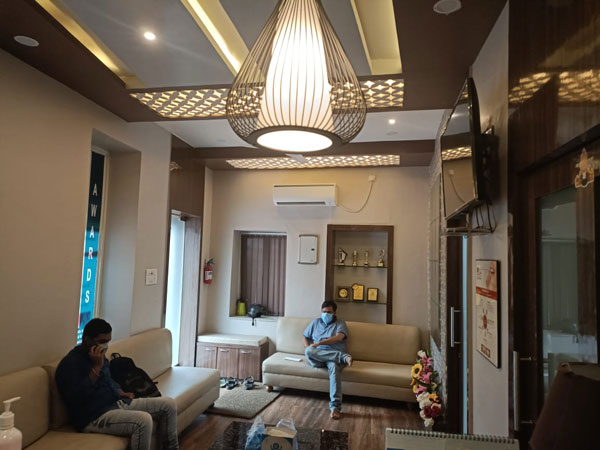 It is the interior of the best dental clinic in South Kolkata where patients visit for dental treatment and oral health