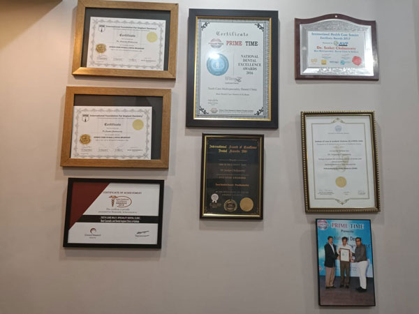 These certificates are received by the best dental clinic in South Kolkata for serving patients with a complete smile