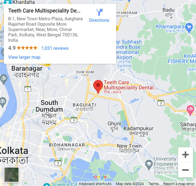 Teeth Care Multispeciality Dental Clinic Chinarpark, Newtown map